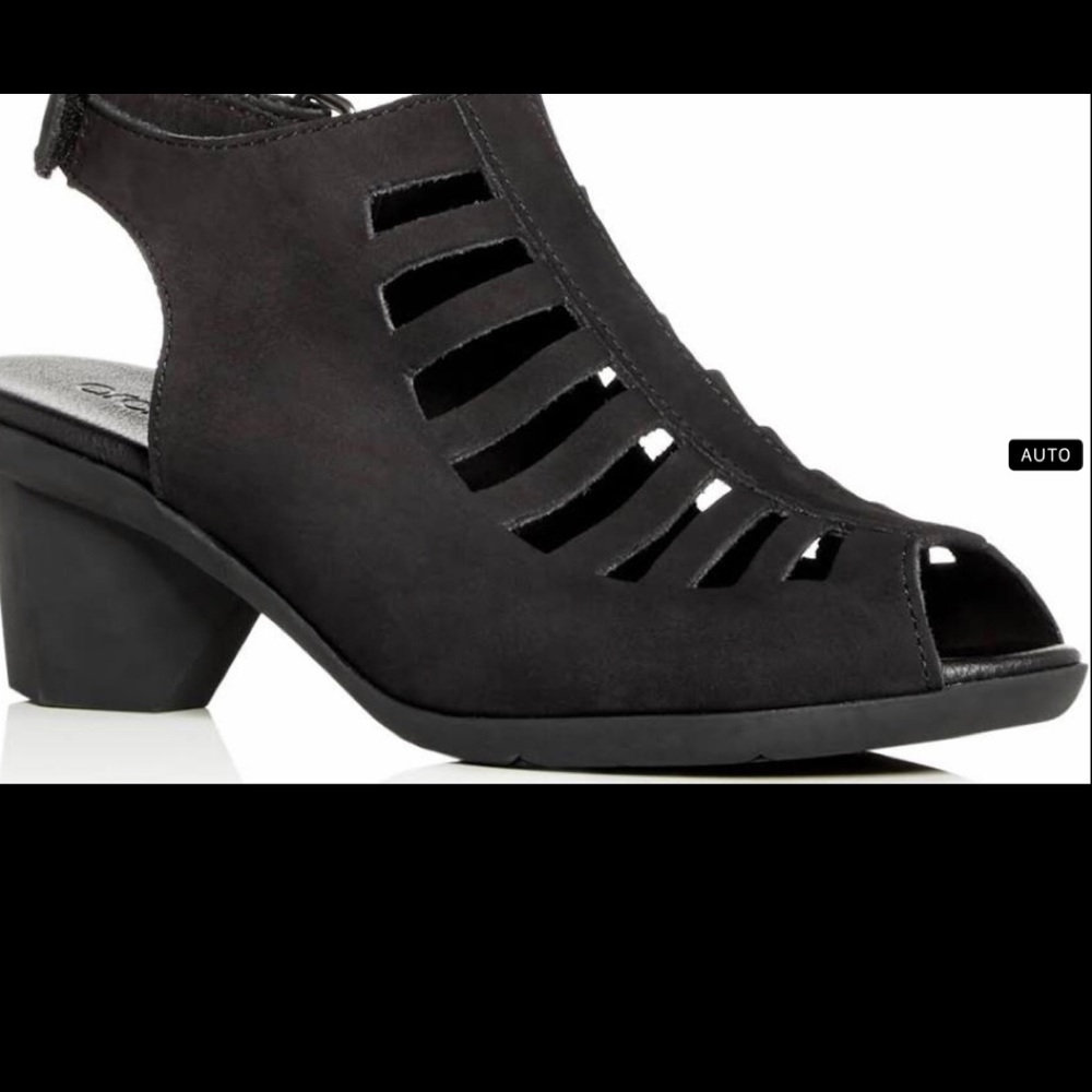 Arche heeled peep toe sandals black 38